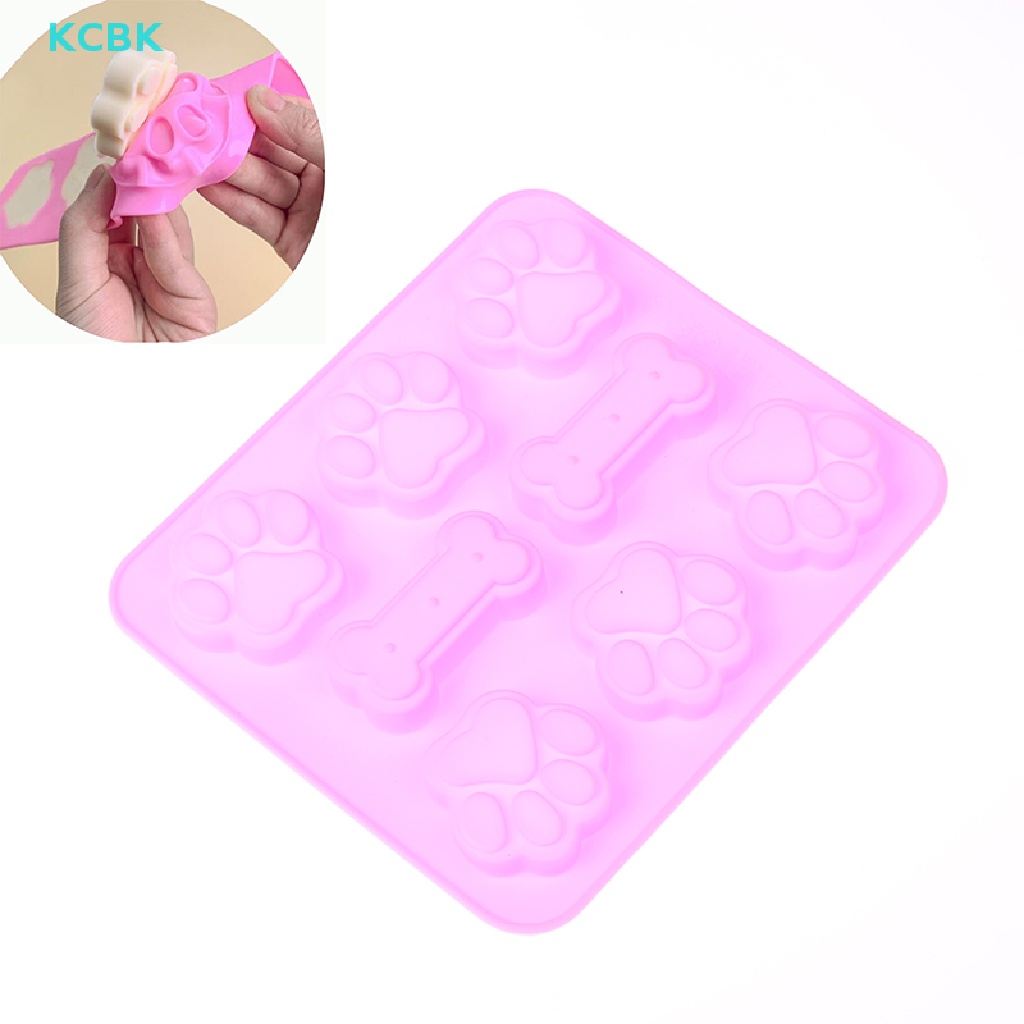 Khuôn Silicone Làm Bánh Hình Bàn Chân Chó 3D DIY