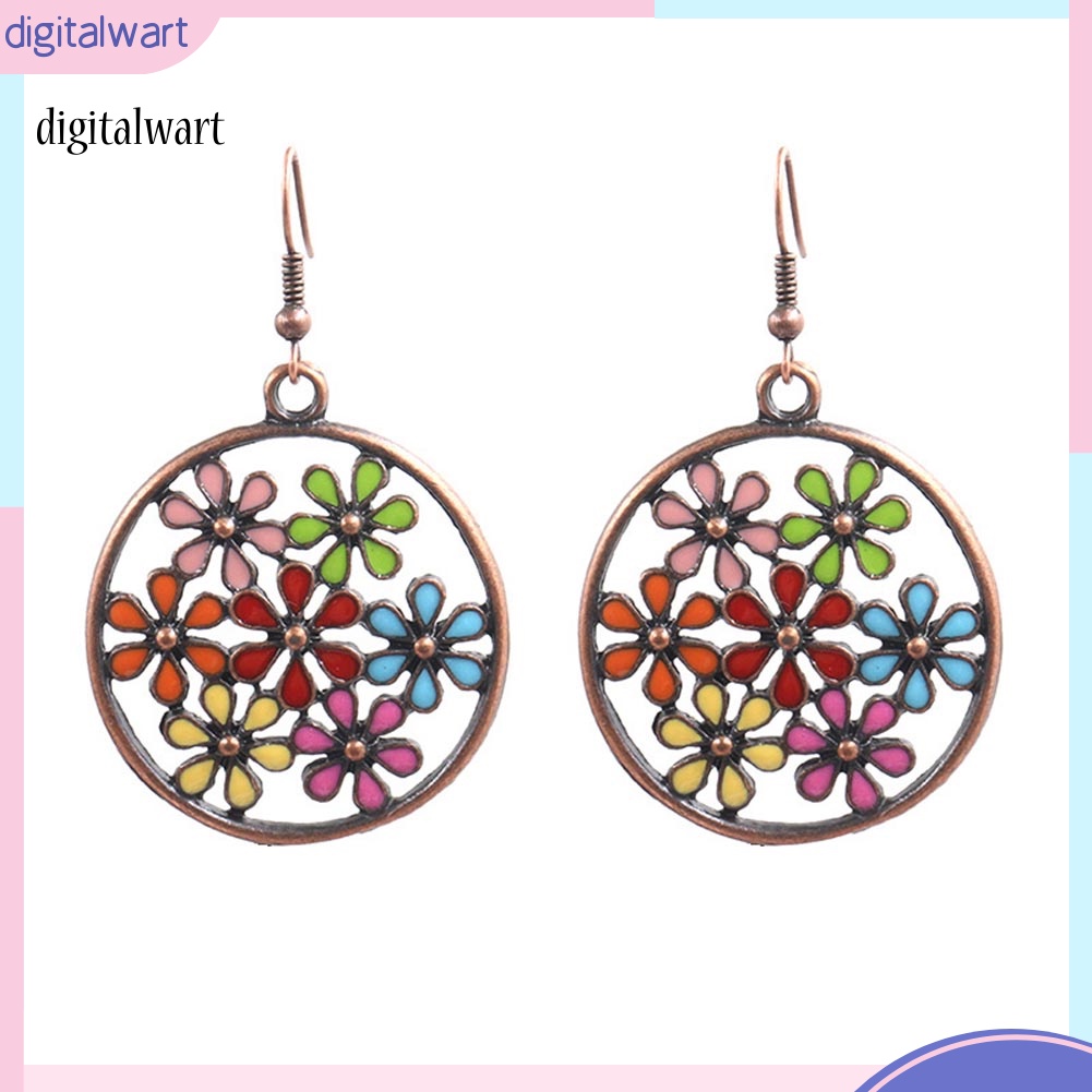 Kỹ Thuật Số| Khuyên Tai Nữ Trang Dáng Tròn Phong Cách Bohemian