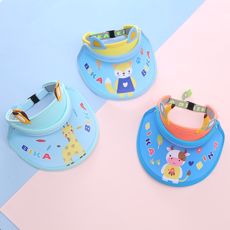 Mũ Lưỡi Trai Nửa Đầu Chống Nắng Họa Tiết Hoạt Hình Dễ Thương Cho Bé