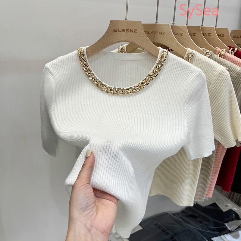 Áo Dệt Kim Thời Trang Mùa Hè Hàn Quốc Dành Cho Nữ