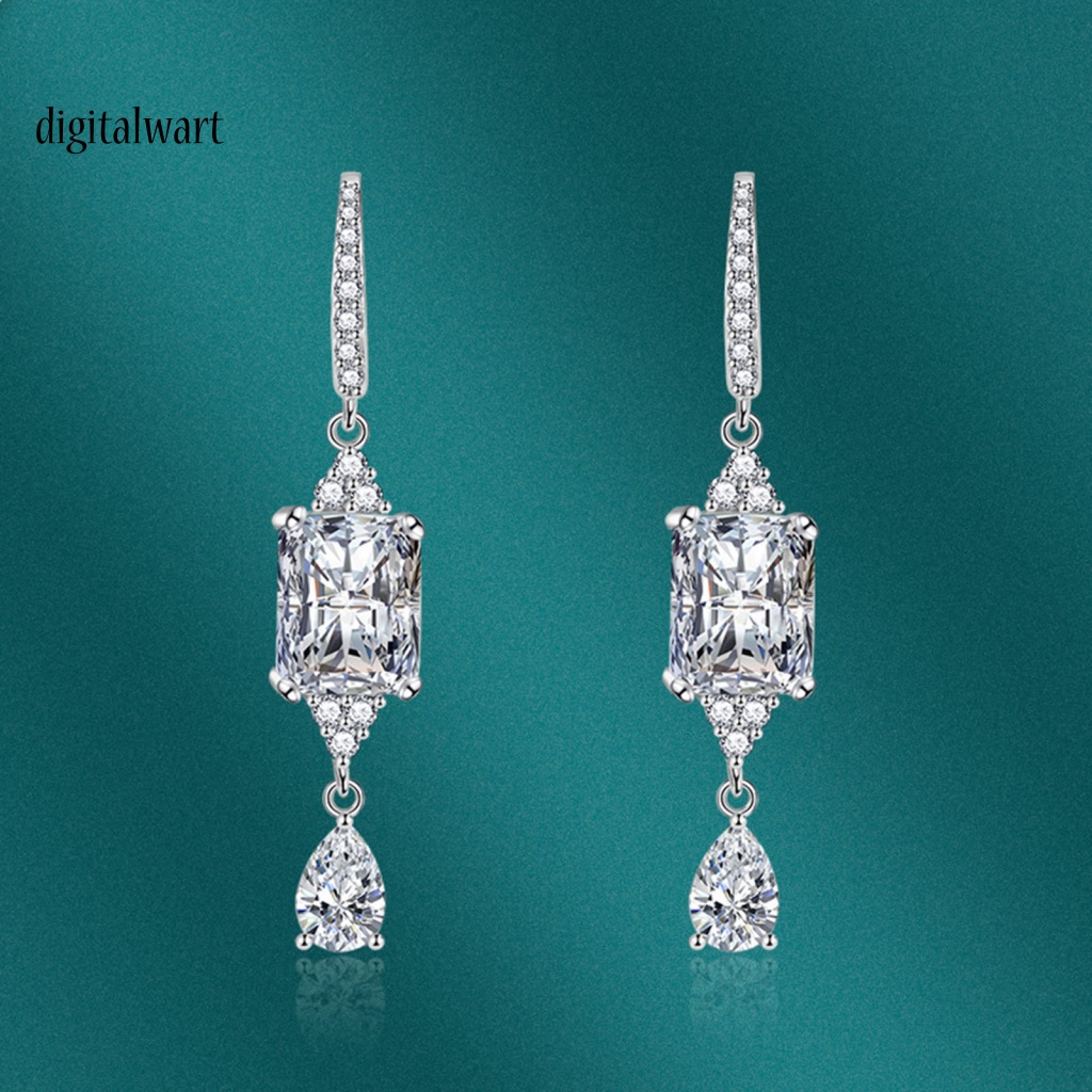 Kỹ Thuật Số| 1 Đôi Bông Tai Móc Hình Giọt Nước Đính Đá Phong Cách Vintage