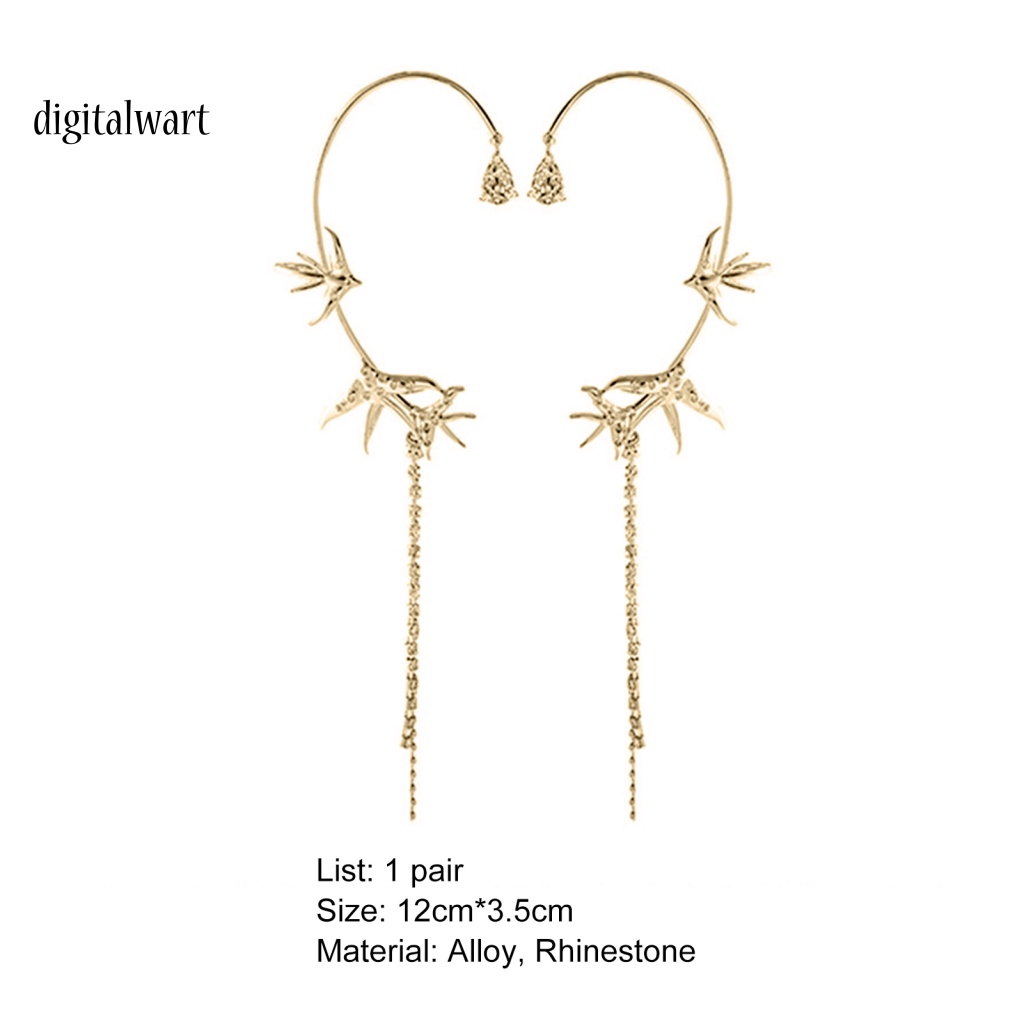 Kỹ Thuật Số| 1 Đôi Bông Tai Tua Rua Hình Chim Én Thời Trang Nữ