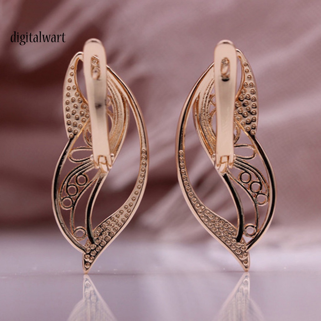 Kỹ Thuật Số| 1 Đôi Khuyên Tai Kim Loại Vintage Cho Nữ