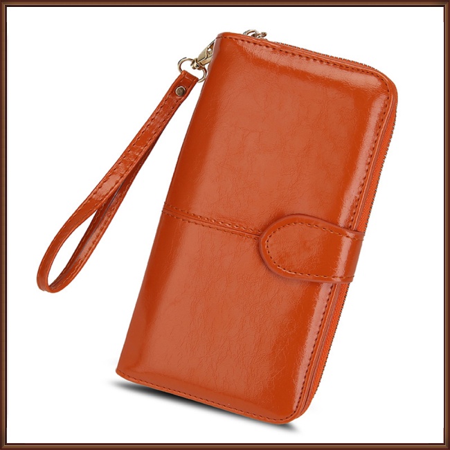 Ví Da Pu Màu Trơn Dáng Dài Đa Năng Thời Trang Cho Nữ