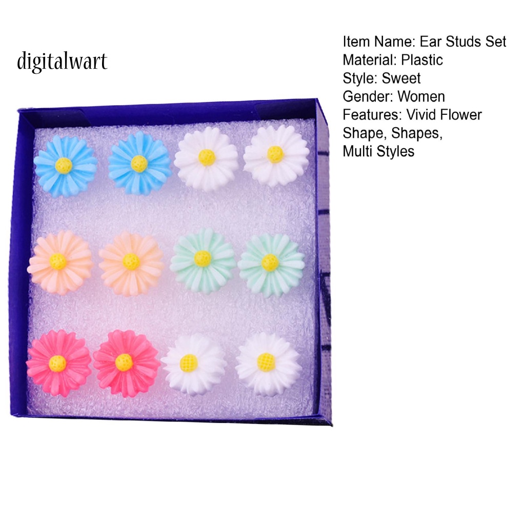 Kỹ Thuật Số| Set 8 / 6 Cặp Khuyên Tai Nữ Thời Trang