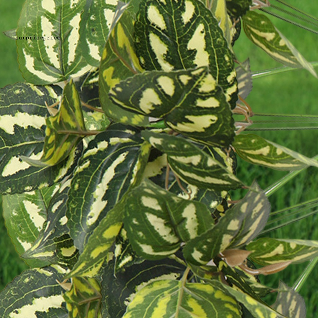 Set 5 Nhánh Lá Xanh Nhân Tạo Không Phai Màu Dùng Trang Trí Nhà Cửa DIY