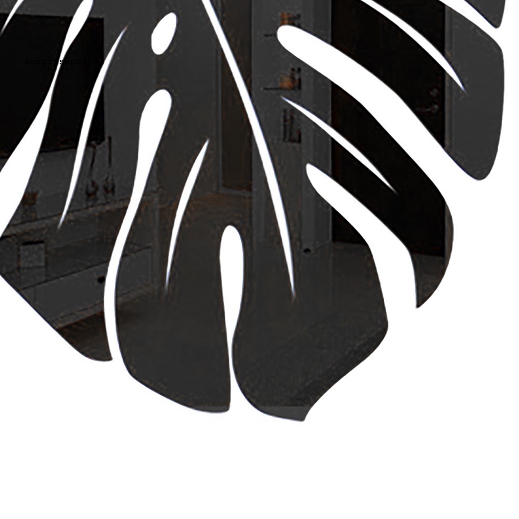 Sticker Dán Tường Tự Dính Họa Tiết Lá 3D Bằng Acrylic Trang Trí Phòng Khách