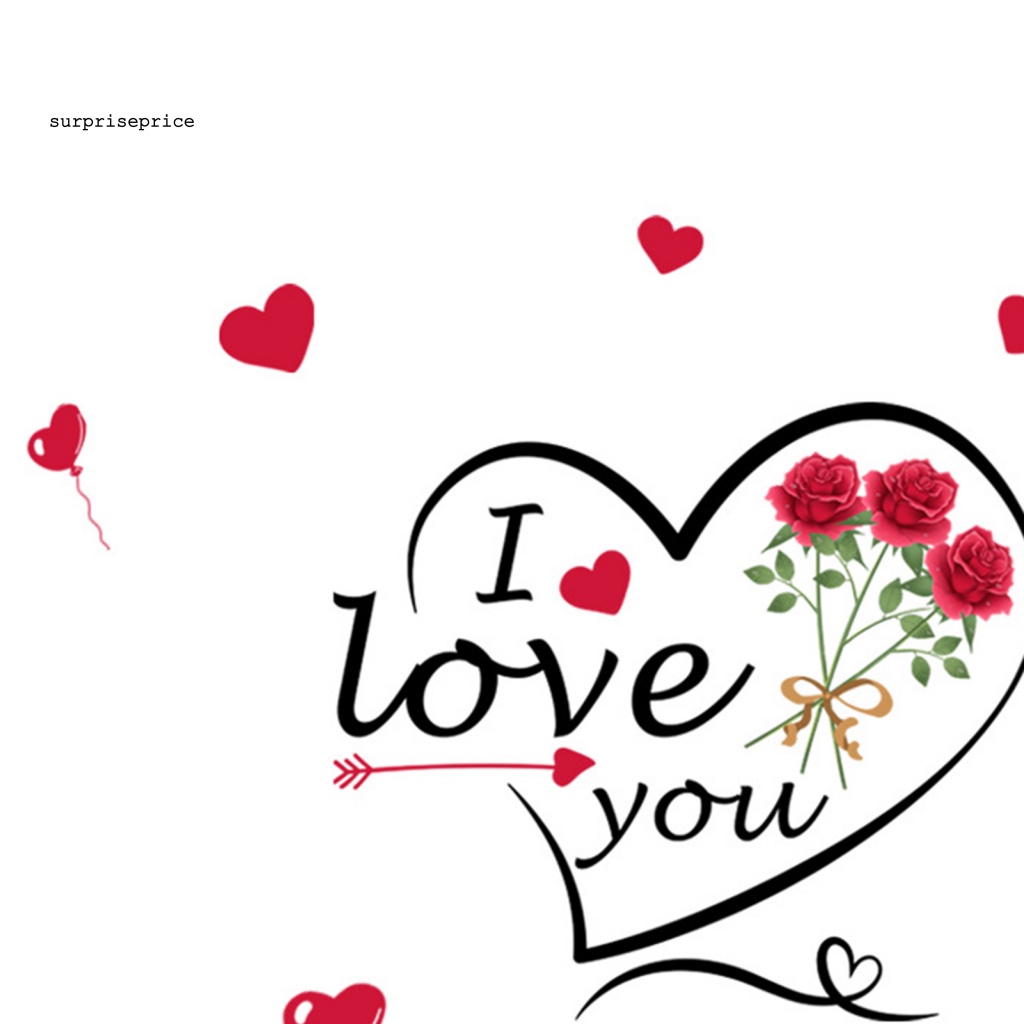 Sticker PVC Dán Tường Tự Dính Chống Nước In Chữ I Love You Dùng Trang Trí Nhà Cửa