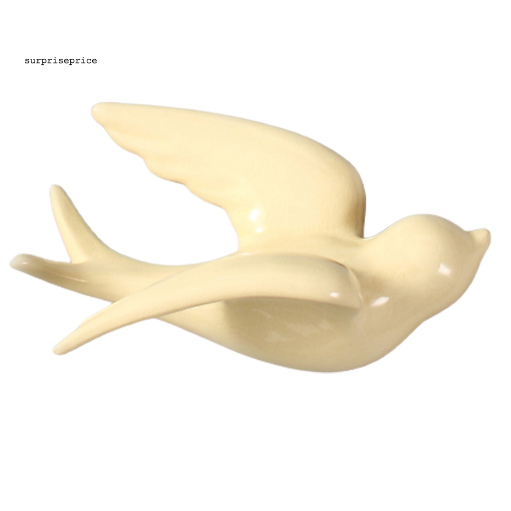 Phụ Kiện Treo Tường Trang Trí Hình Chú Chim 3D Bằng Gốm