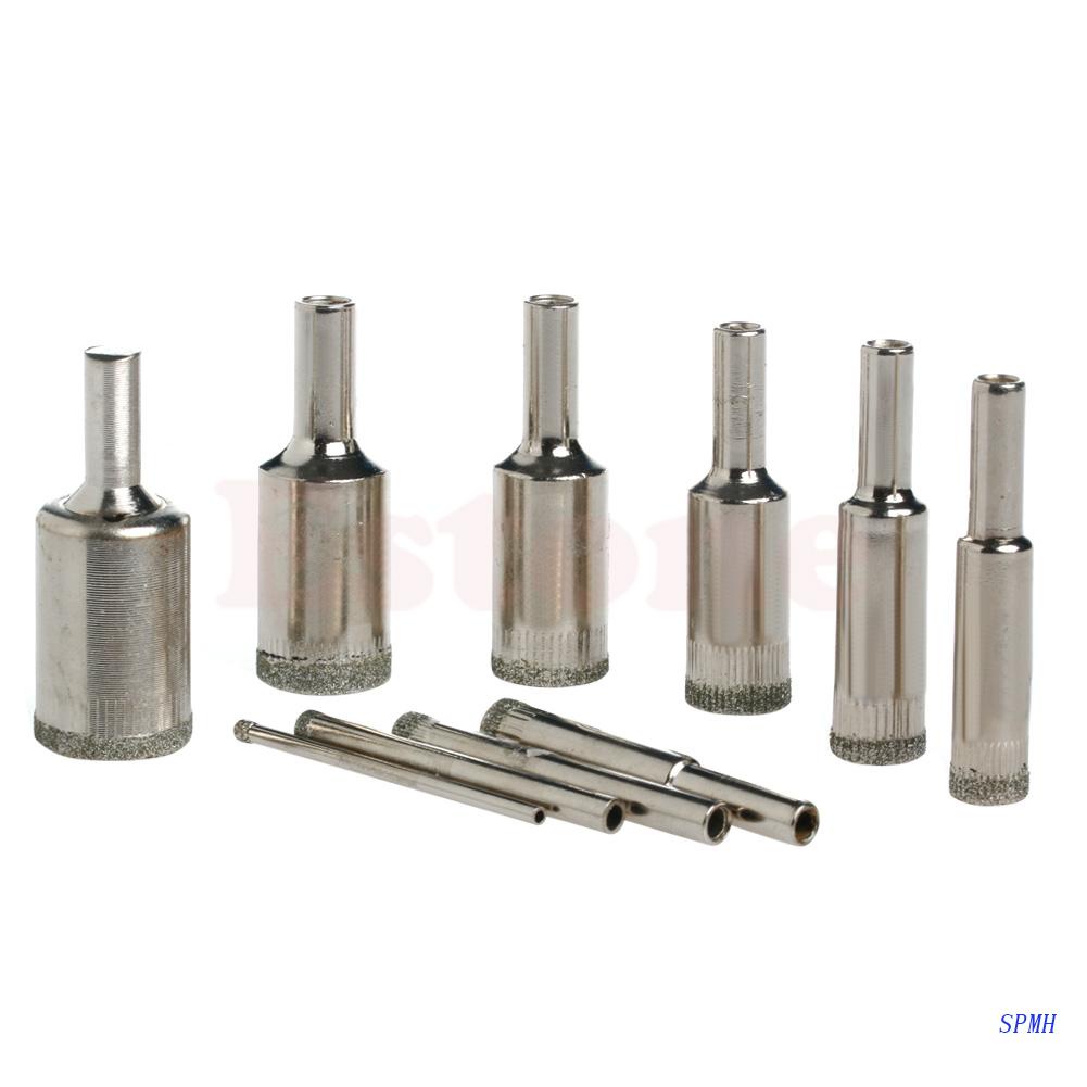 (MớI) Bộ 10 MũI Khoan 3mm-20mm BọC KíNh, Đá Hoa Cương