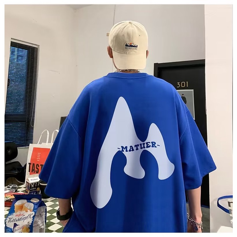 Áo Thun Tay Ngắn Cổ Tròn In Họa Tiết Hoạt Hình Phong Cách Hàn Quốc Thời Trang Cho Nam Size M-5XL