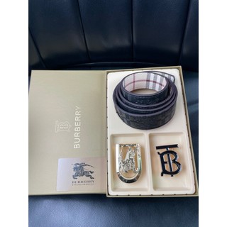Hàng có sẵn! thắt lưng da bò hiệu burberry thiết kế cá tính cho nam và nữ
