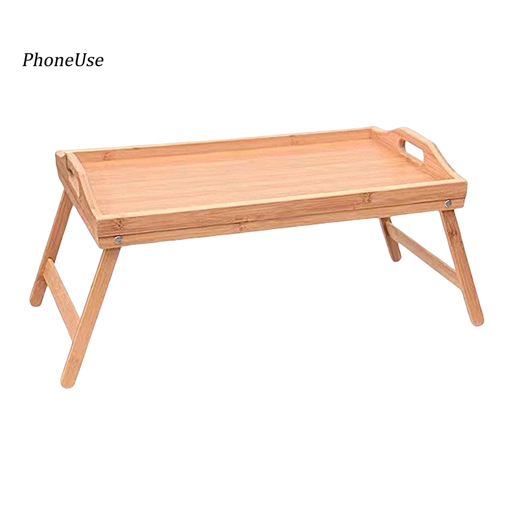 Bàn Gấp Bằng Tre Tự Nhiên Cứng Cáp Chịu Lực Tốt Đa Năng Có Tay Cầm Dành Cho Cắm Trại Ngoài