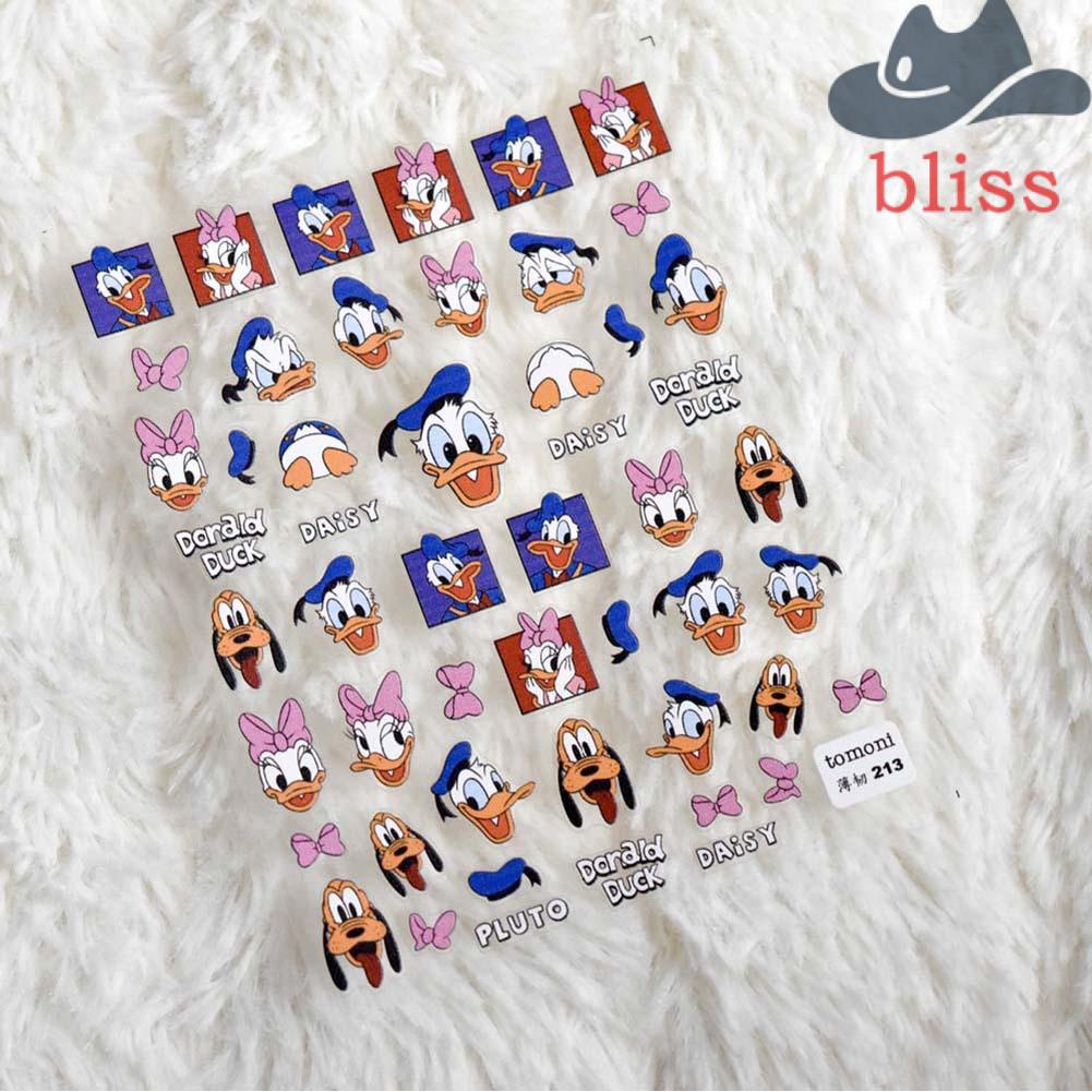 1 Miếng Dán Móng Tay Siêu Mỏng Chạm Khắc Hoạt Hình 3D