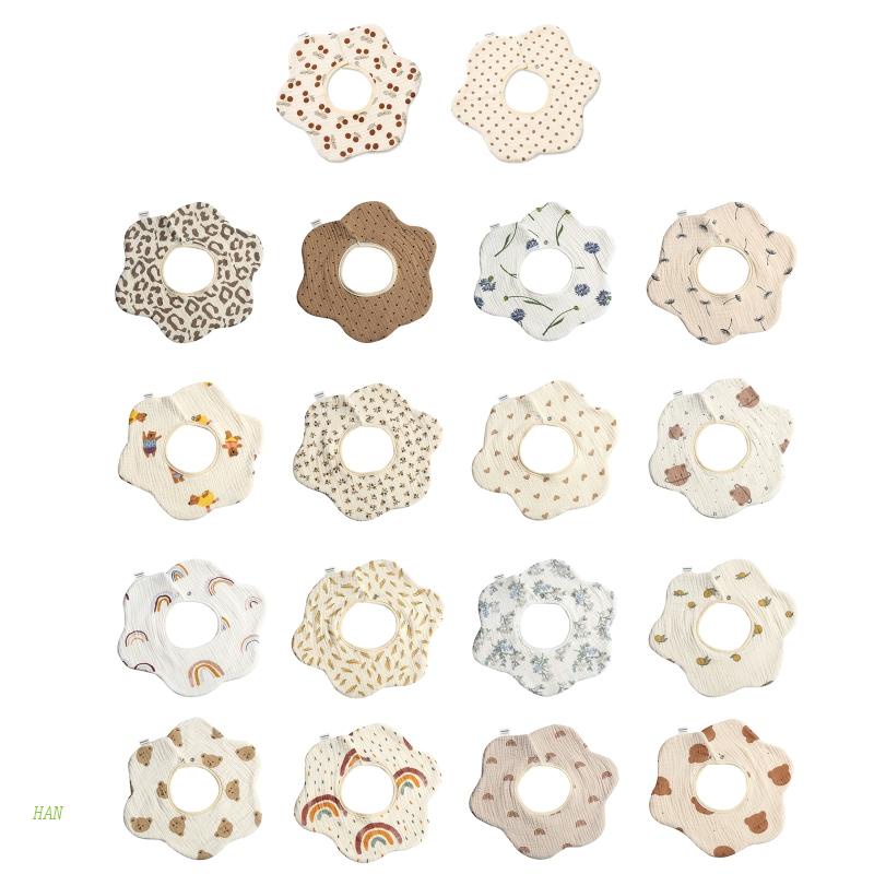 Khăn Lau Nước Bọt Vải Cotton Mềm Mại Cho Bé