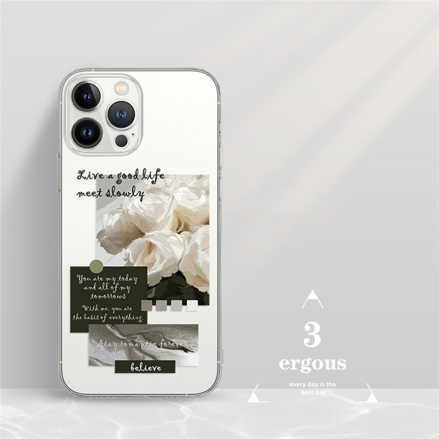 Ốp Điện Thoại Họa Tiết Tranh Sơn Dầu Cao Cấp Cho iPhone 14 13 12 11 Pro Max 7 8 6 Plus SE2020 X XR Xs Max