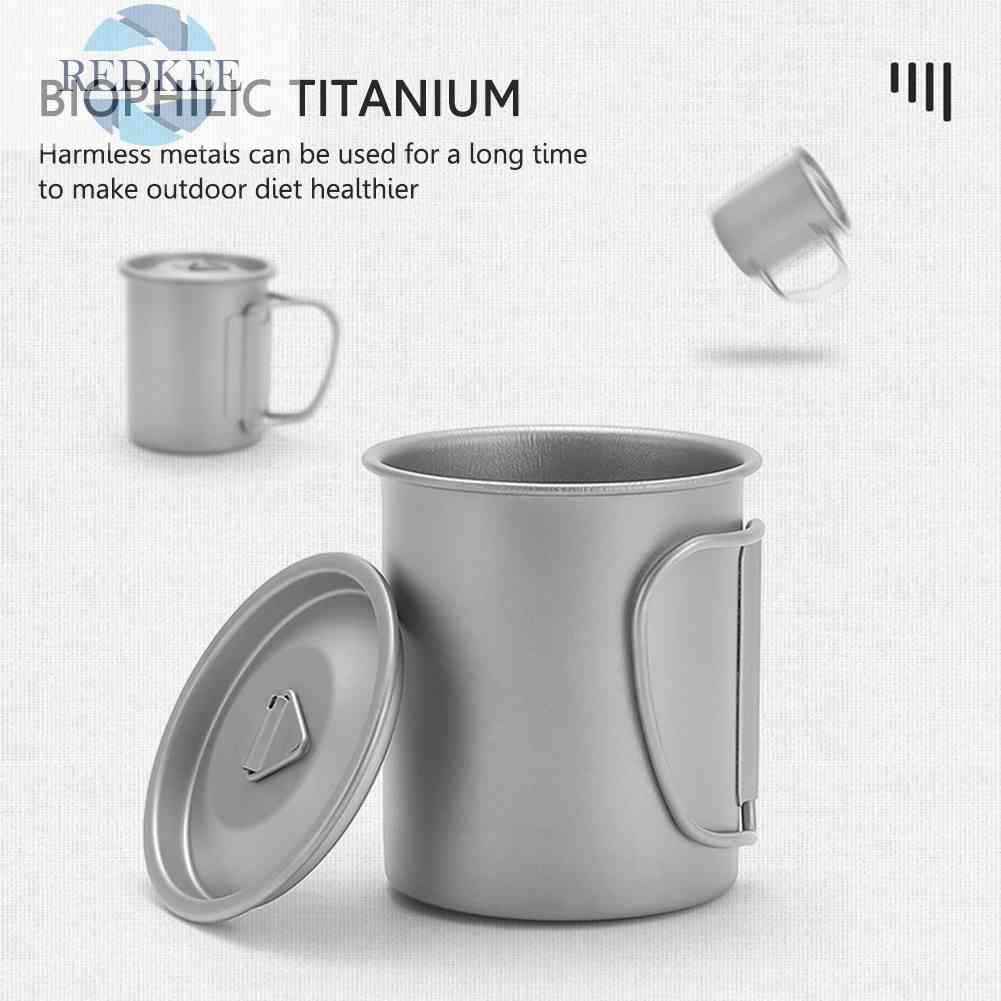 Cốc Uống Nước Bằng Titan Siêu Nhẹ Có Thể Gấp Gọn Tiện Dụng Mang Theo Du Lịch