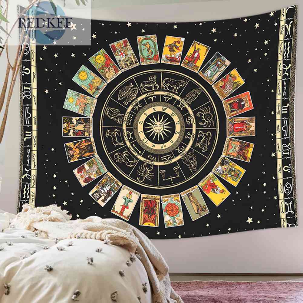 Thảm Treo Tường Họa Tiết Mandala Tarot Kích Thước 95x73cm