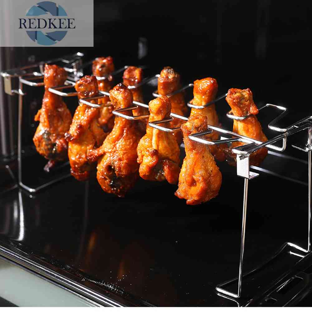 Kệ Nướng Cánh Gà Bằng Thép Không Gỉ 14 Ngăn Có Thể Gập Lại