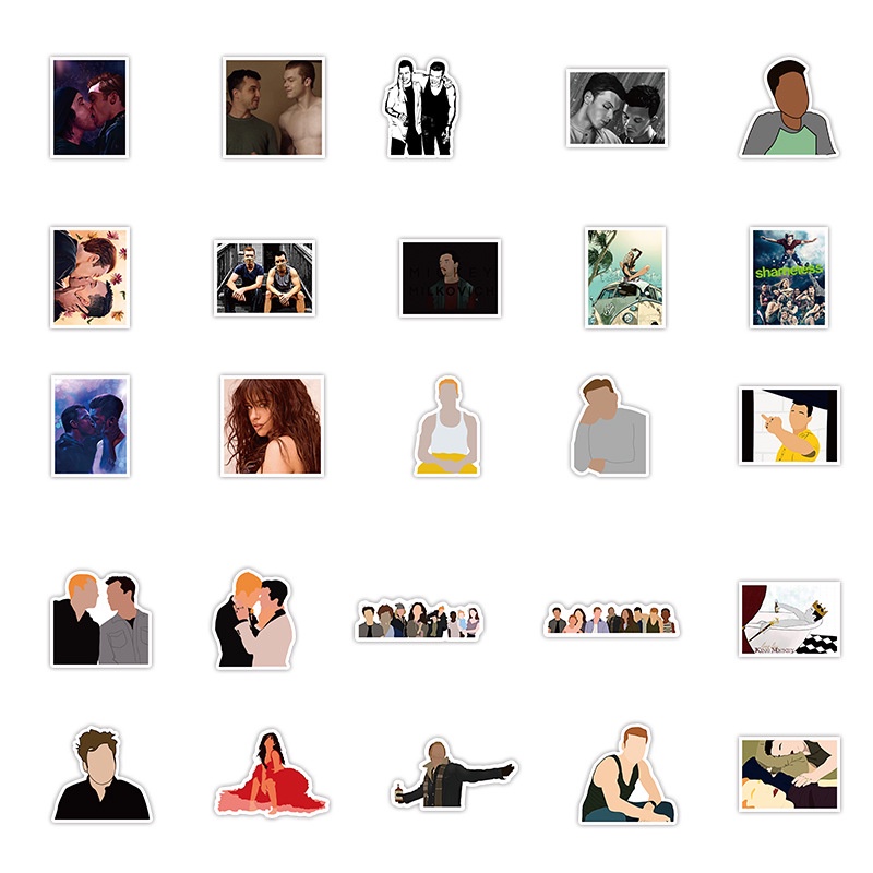 J· Hình Dán Chống Nước Shameless Phim Truyền Hình Mỹ Mũ Bảo Hiểm Máy Tính Xách Tay Hành Lý Dán Thiết Lập, 50 tờ