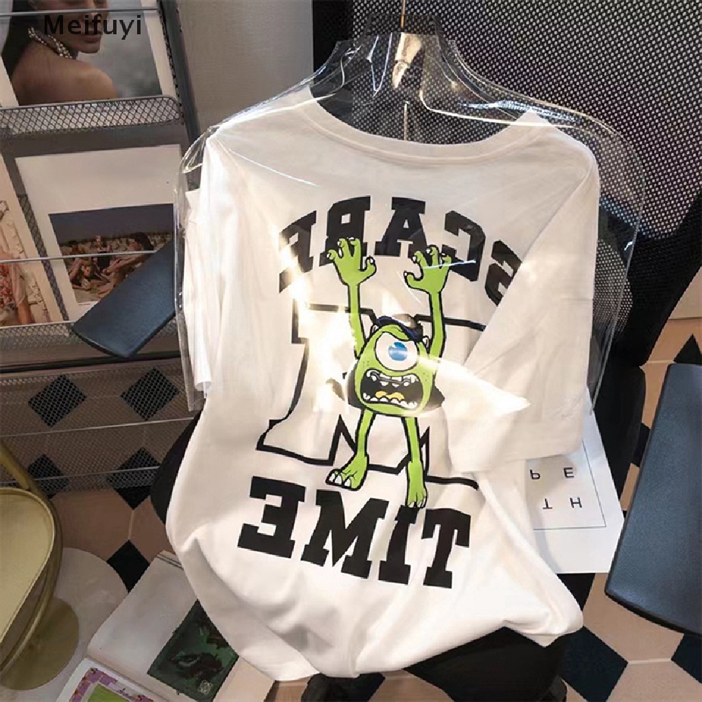 Áo Thun Tay Ngắn Cổ Tròn Dáng Rộng In Họa Tiết Hoạt Hình Thời Trang Mùa Hè Cho Nữ