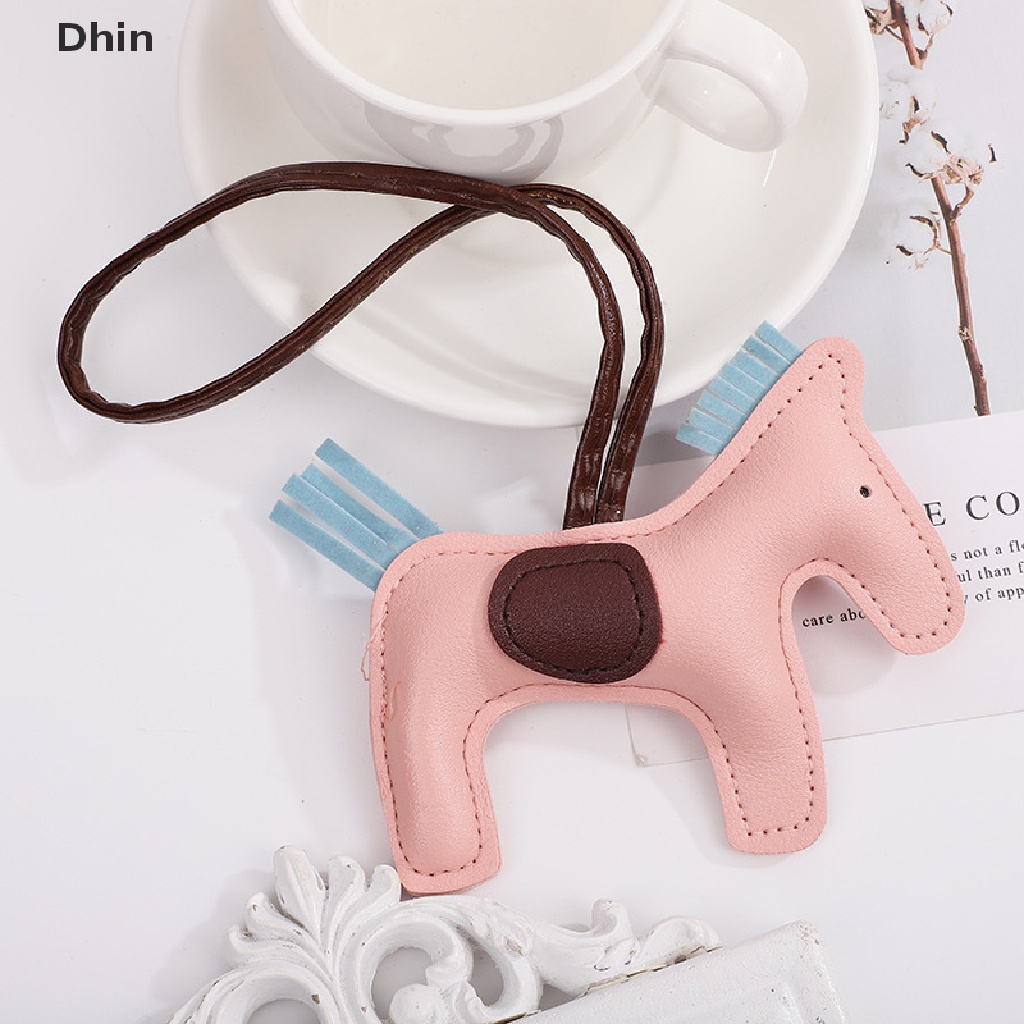 Móc Khóa Da PU Hình Chú Ngựa Nhiều Màu Sắc