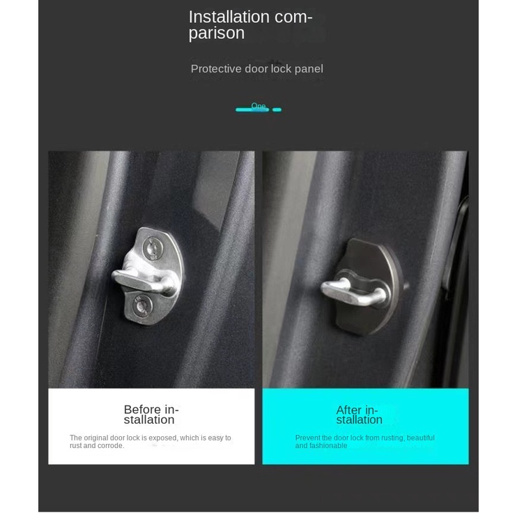 Phù Hợp Phụ Kiện Bảo Vệ Khóa Cửa Chống Rỉ Sét Cho Tesla modelY / 3