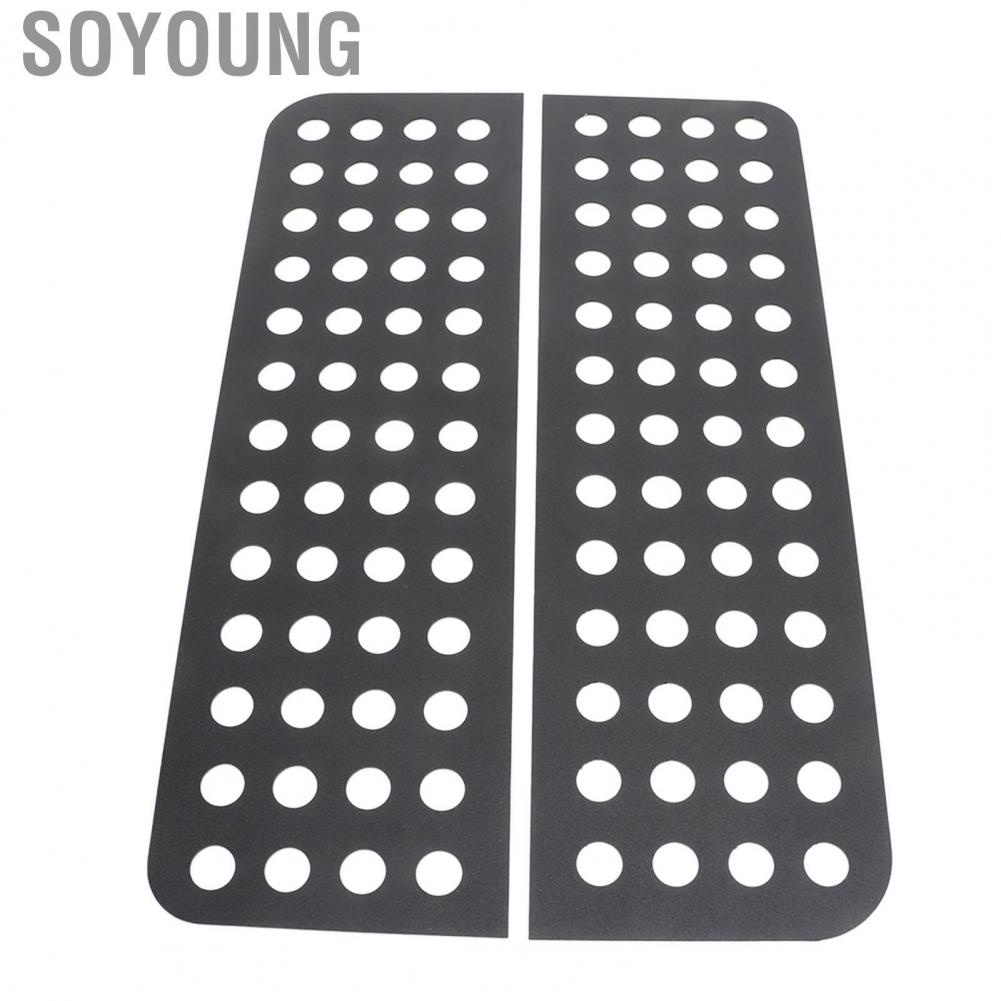 Soyoung 2 Pcs Rear Door Window Decals Aluminium Alloy Glass Panel Trim Strip  for Wrangler JK Unlimited 2007 2008 2009-2017