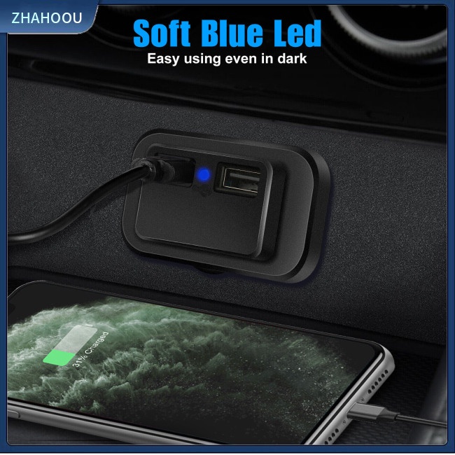 ☃Nhà Cửa☃ Ổ Cắm Sạc Nhanh Usb Kép 5v4.8a Kèm Vỏ Bảo Vệ Chống Bụi Tự Động Đóng