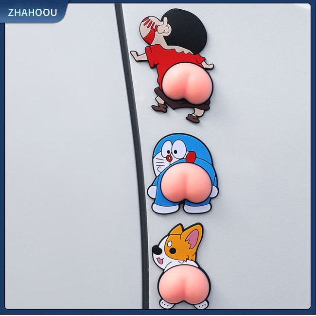 ☃Nhà Cửa☃ 1 Cặp Miếng Dán Hoạt Hình Chống Trầy Trang Trí Kính Chiếu Hậu / Cửa Xe Hơi