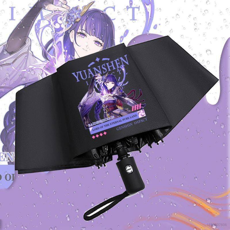 Ellen Genshin Dù Gấp Tự Động Chống Nắng Che Mưa Họa Tiết Dễ Thương Dành Cho Học Sinh Nam Và Nữ