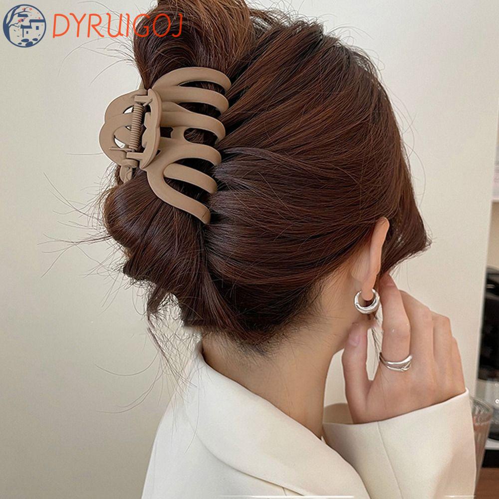 Kẹp Tóc Càng Cua Rỗng Lớn Bằng Nhựa Đơn Giản Thời Trang Hàn Quốc