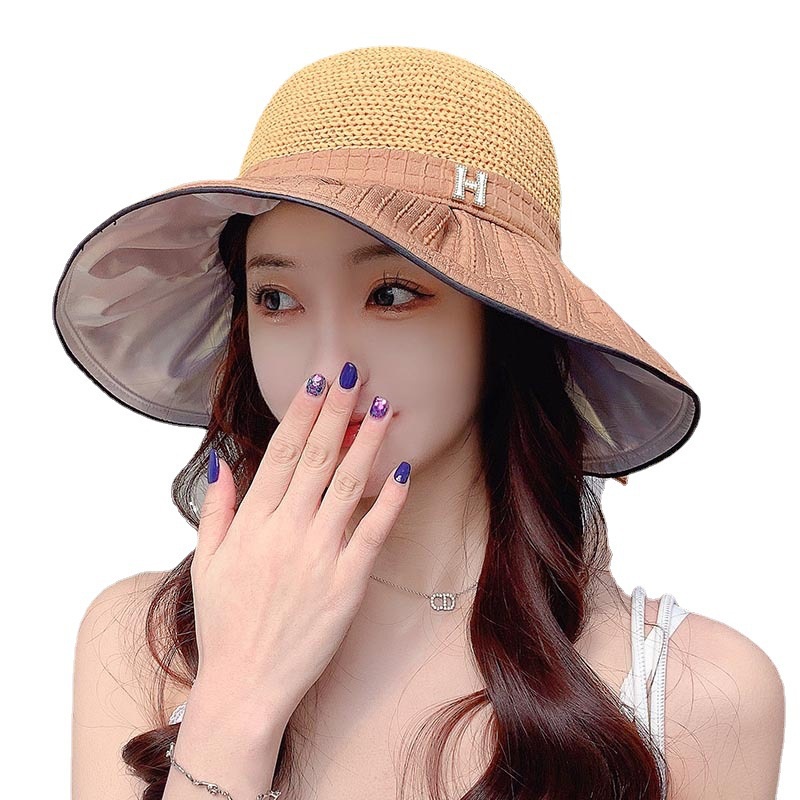 Nón Tai Bèo Rộng Vành Thoáng Khí Đính Nơ Phong Cách Hàn Quốc Thời Trang Mùa Hè Mới Cho Nữ