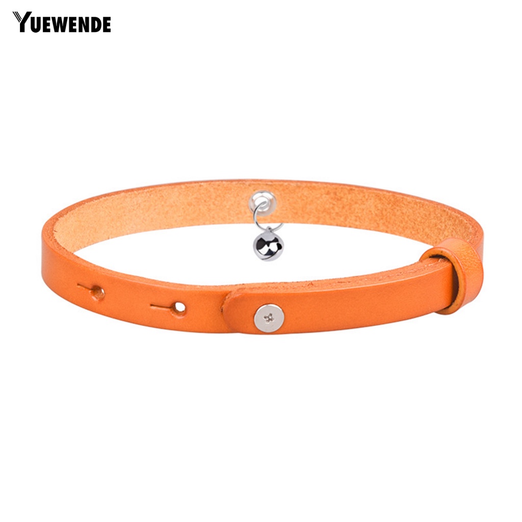 Vòng Cổ Da Bò Gắn Chuông Siêu Bền Cho Thú Cưng