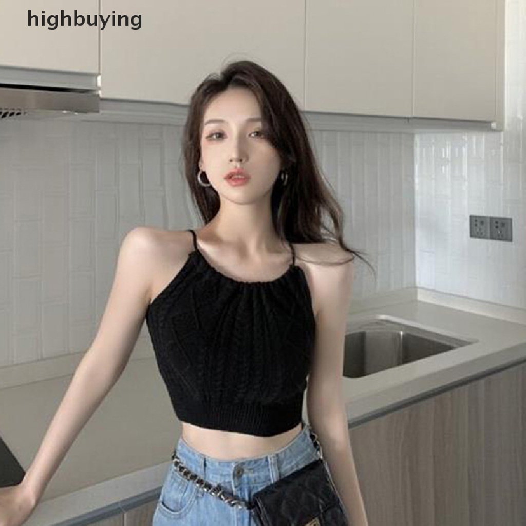 Áo Dệt Kim Hai Dây Hở Lưng Quyến Rũ Dành Cho Nữ