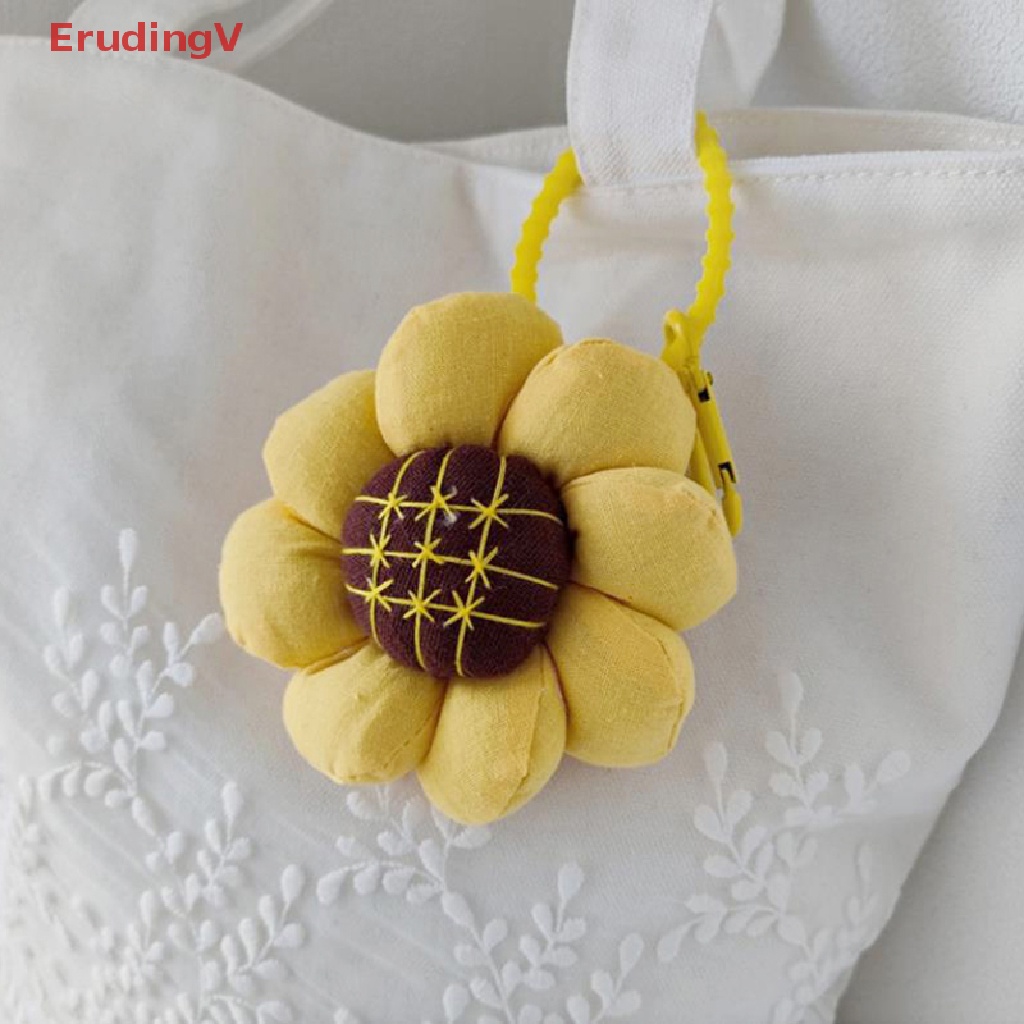 [ErudingV] Mặt Dây Chuyền Vải Cotton Lanh Hình Hoa Hướng Dương Trang Trí Túi Xách / Móc Khóa Quà Tặng Cho Nữ [Mới