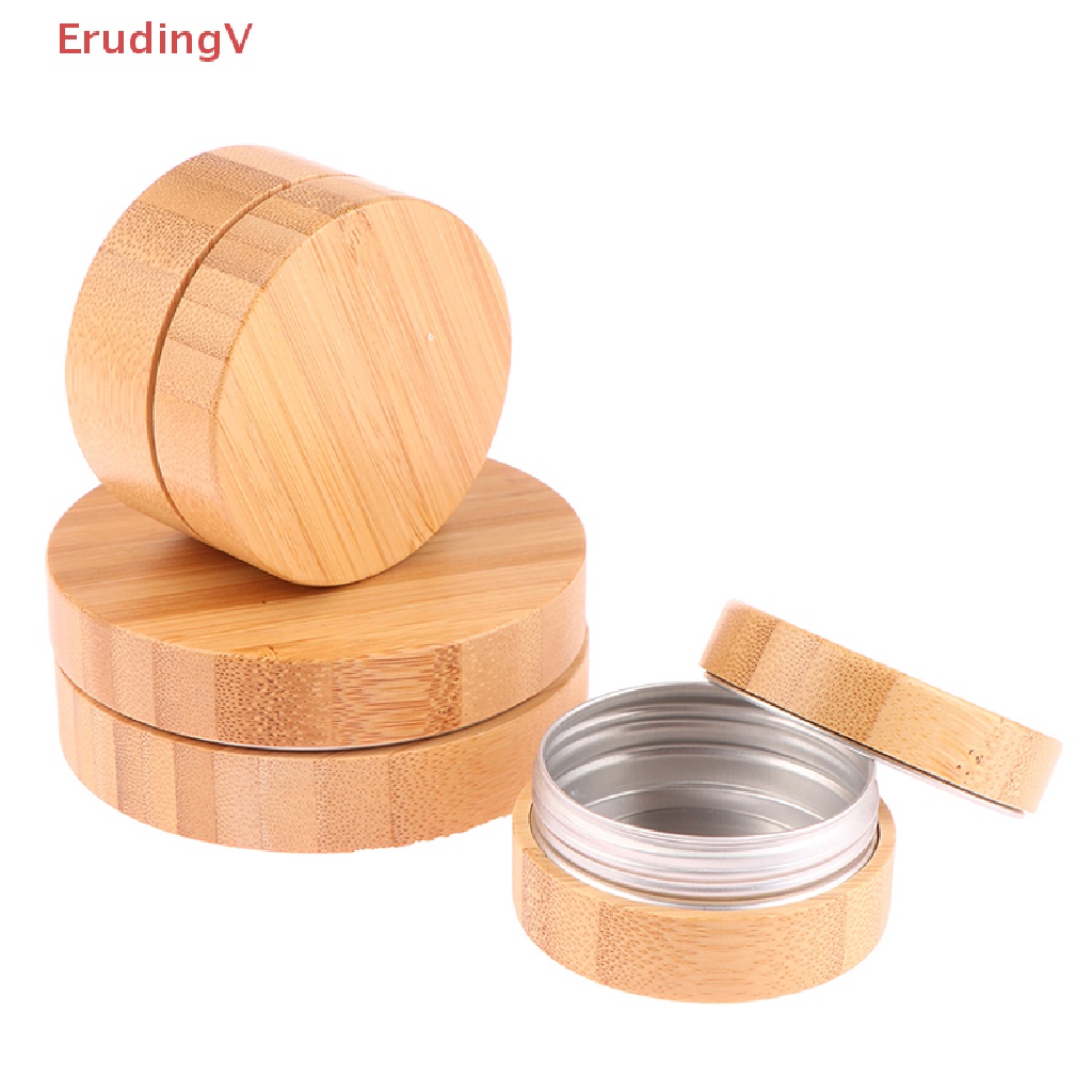 1 Hũ Rỗng Đựng Kem / Mỹ Phẩm Có Nắp Bằng Tre 30 / 50 / 100G