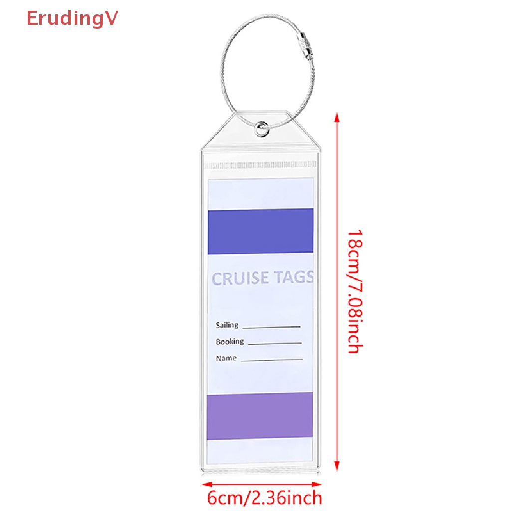 [ErudingV] 1 Thẻ Hành Lý Có Dây Khóa Kéo Bằng Nhựa PVC Dày [Mới]