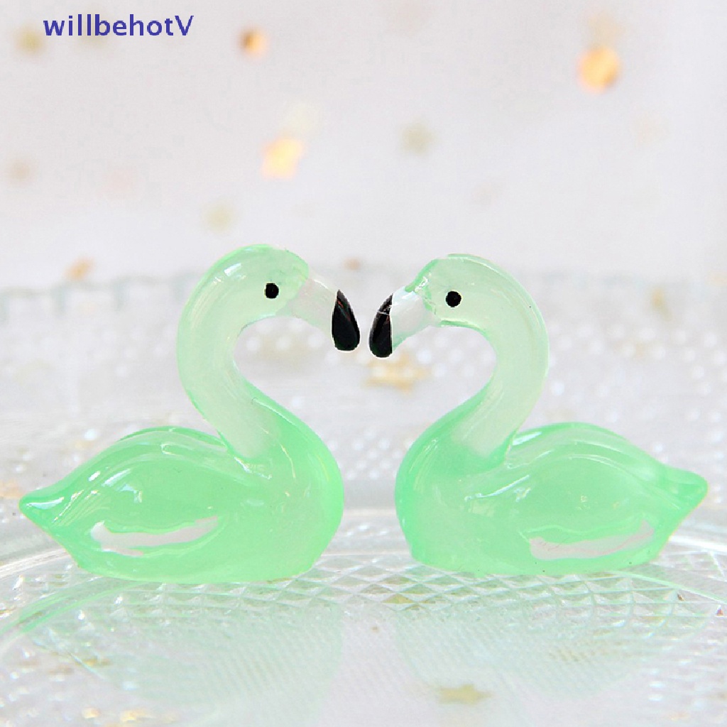 Set 10 Chú Vịt Mini Bằng Nhựa Phát Quang Trang Trí Giáng Sinh / Sinh Nhật / Tiệc Tùng