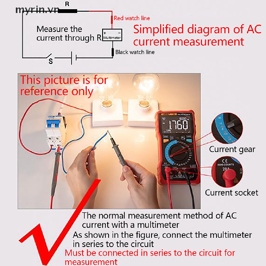 ANENG Đồng Hồ Vạn Năng Kỹ Thuật Số M118A AC / DC Mini RMS
 Vn VN VN