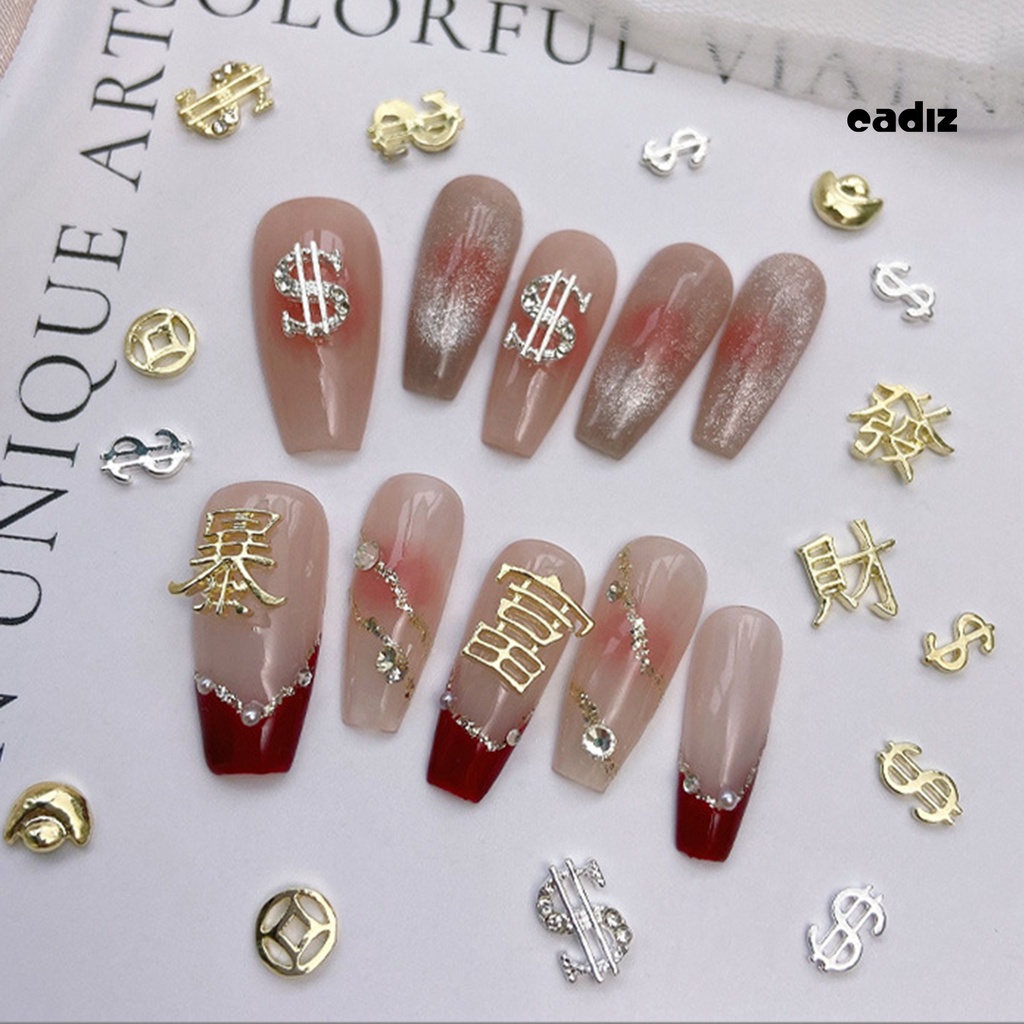 Set 20 Phụ Kiện Đá Trang Trí Móng Tay Nghệ Thuật Bằng Hợp Kim DIY