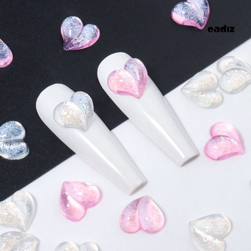 Set 10 Hộp Phụ Kiện Trang Trí Móng Tay Nghệ Thuật Ba Chiều Bằng Nhựa Trong Suốt