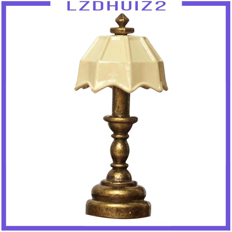 Đèn Bàn Mini Màu Be Trang Trí Nhà Búp Bê 1: 12