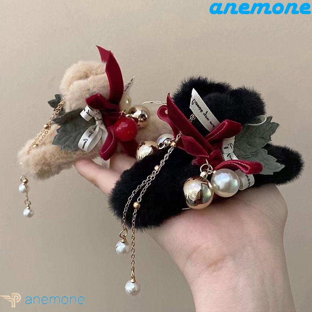 Kẹp Tóc Càng Cua Đính Chuông Hình Cá Mập Phong Cách Giáng Sinh Thanh Lịch Cho Nữ