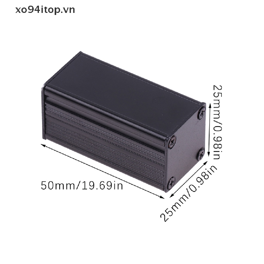Hộp Đùn Bằng Nhôm Màu Đen 25x25x50mm Chuyên Dụng Cho Bộ Nguồn Điện