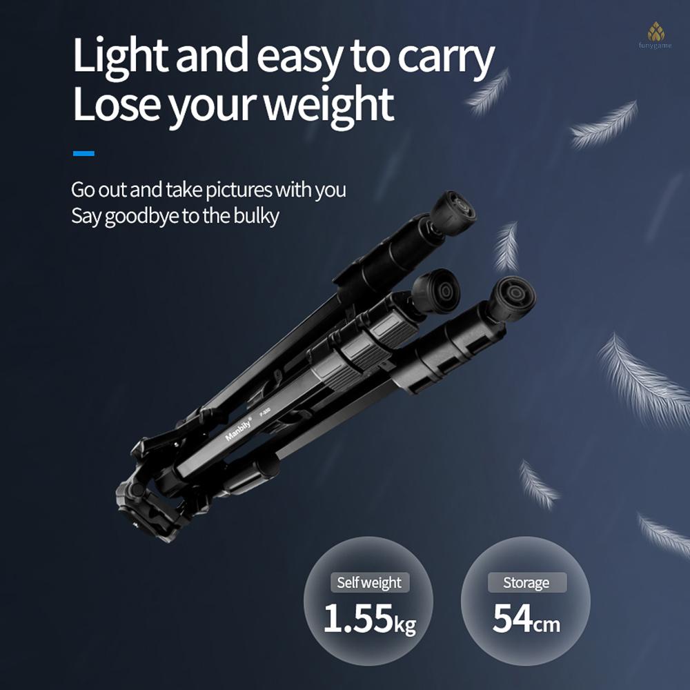 Giá Đỡ Ba Chân Bằng Hợp Kim Nhôm Tải Trọng Tối Đa 5kg / 11lbs P-880 Chân Máy Ảnh 3 Chiều Cao 148cm / 58.2in Màu Đen