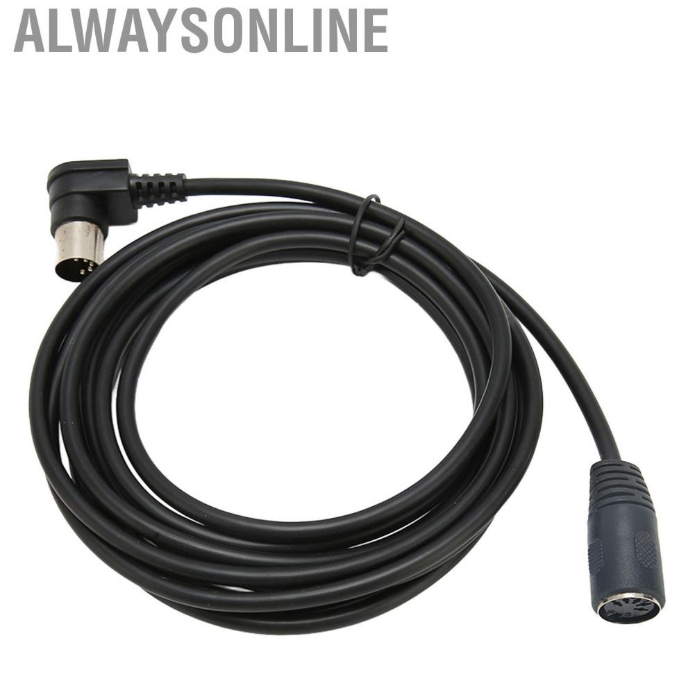 Alwaysonline 90 Degree MIDI Din Extension Cable 5 Pin DIN Male to Female Adapter for Professional Mixers  Systems Broadcast