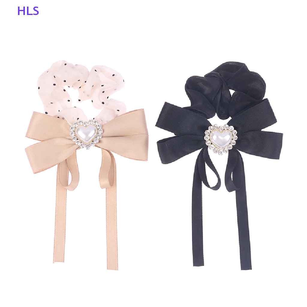 Dây Buộc Tóc Phô Mai Đính Đá Kim Cương Trái Tim Siêu Nữ Tính Chất Lượng Cao
