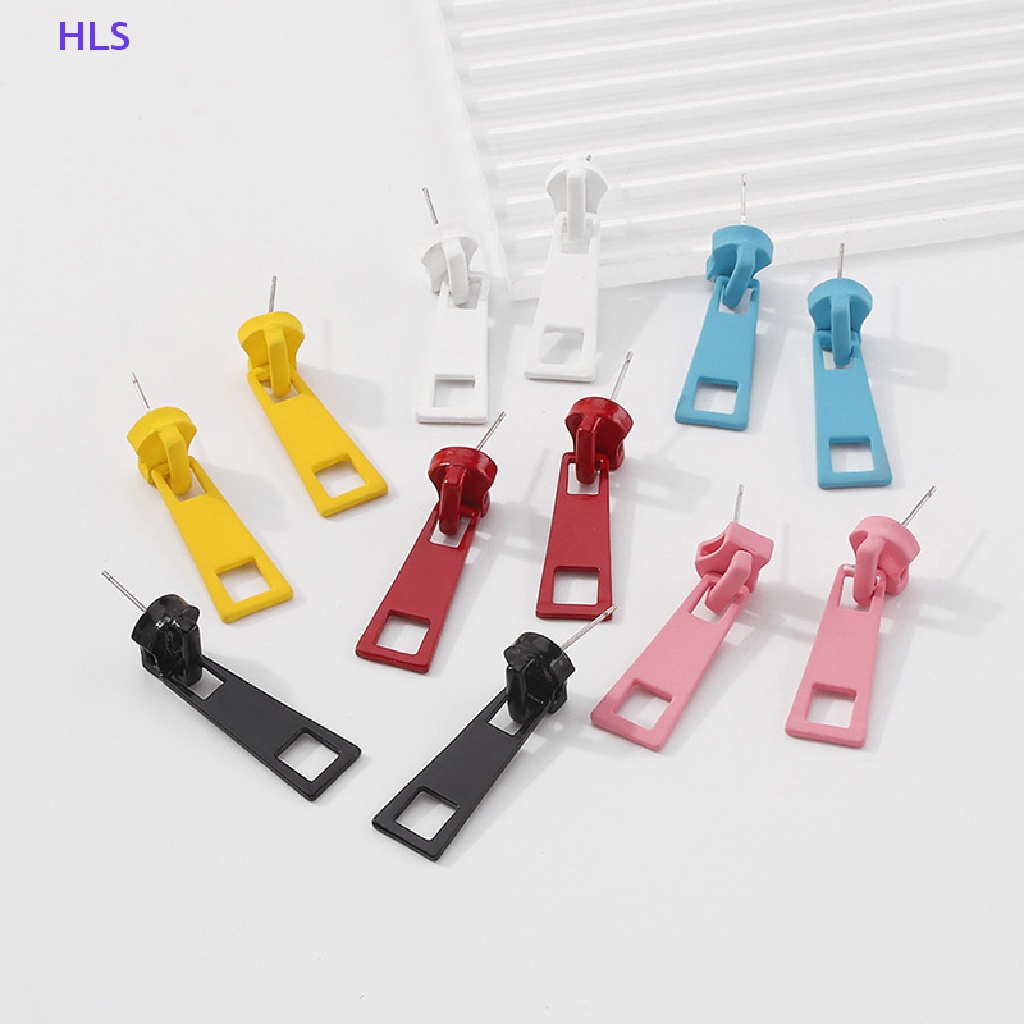 Khuyên Tai Hình Học Có Khóa Kéo Cá Tính Thời Trang Cho Nữ