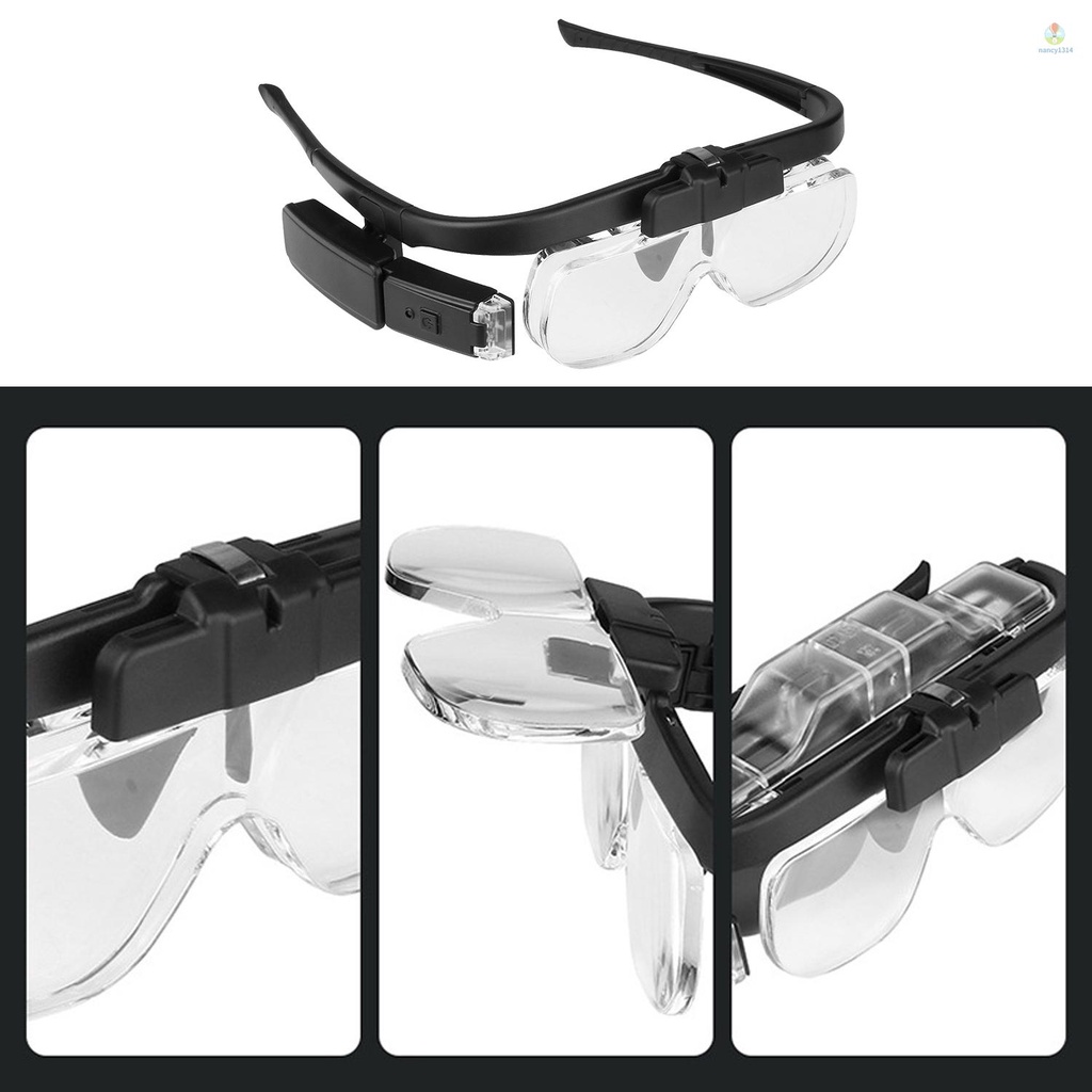 Kính Lúp 4.5X Có Đèn LED Với 2 Bóng LED Chuyên Dụng Sửa Chữa Đồng Hồ / Trang Sức